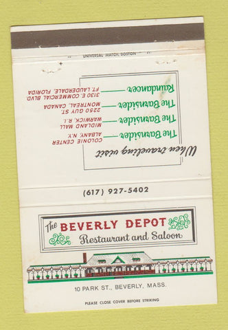 Matchbook Cover - Beverly Depot Restaurant Albany NY Warwick RI WEAR 40 Strike