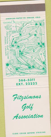Matchbook Cover - Fitzsimons Golf Assoc Denver CO