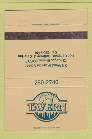 Matchbook Cover - City Tavern Chicago IL WEAR 40 Strike