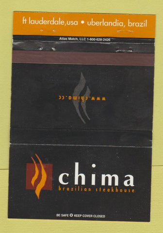 Matchbook Cover - Chima Brazilian Steak House Fort Lauderdale FL 40 Strike