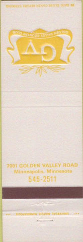 Matchbook Cover - Golden Valley Country Club Minneapolis MN
