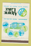 Matchbook Cover - Alpine Lake Terra Alta WV 40 Strike