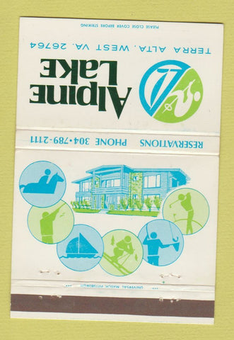 Matchbook Cover - Alpine Lake Terra Alta WV 40 Strike