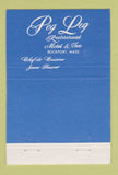 Matchbook Cover - Peg Leg Restaurant Rockport MA 40 Strike
