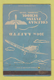 Matchbook Cover - Coleman Flying School Coleman TX military WEAR 40 Strike