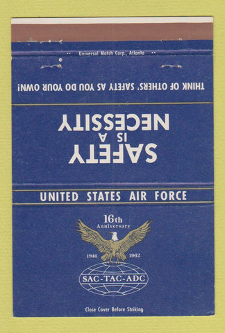 Matchbook Cover - US Air Forece 1962 SAC TAC ADC 40 Strike