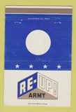 Matchbook Cover - Army Re-Enlist WEAR 40 Strike