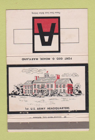 Matchbook Cover - Fort Geo Meade MD Army  40 Strike