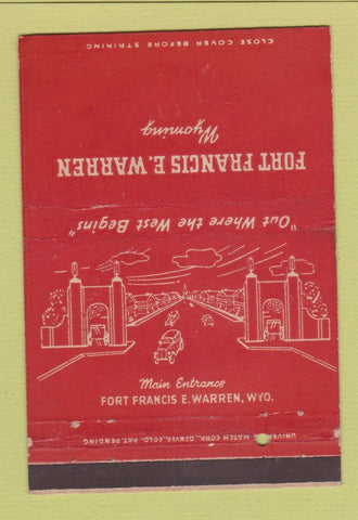 Matchbook Cover - Forst Francis Warren WY military 40 Strike