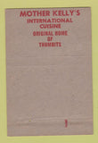 Matchbook Cover - Mother Kelley's Showplace Miami Beach FL 40 Strike