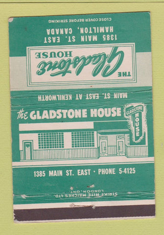 Matchbook Cover - Glastone House Hamilton ON WEAR 40 Strike