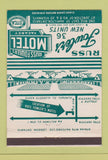 Matchbook Cover - Russ Fowler's Motel Hamilton ON 40 Strike
