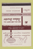 Matchbook Cover - Big Board Indiana Stocks Indianapolis IN SAMPLE 40 Strike