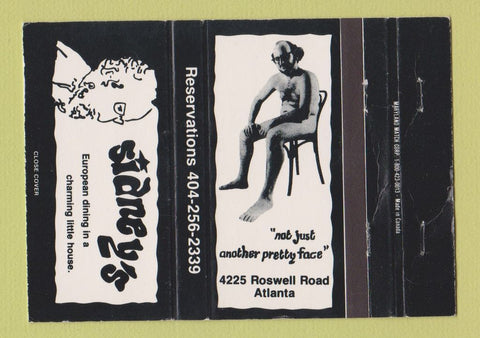 Matchbook Cover - Sidney's Restaurant Atlanta GA 40 Strike