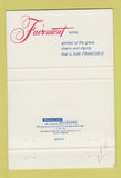 Matchbook Cover - Fairmont Hotel San Francisco CA 40 Strike