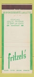 Matchbook Cover - Fritzel's Chicago IL restaurant 30 Stick