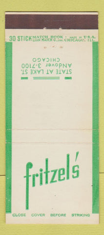 Matchbook Cover - Fritzel's Chicago IL restaurant 30 Stick