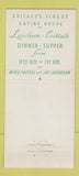 Matchbook Cover - Fritzel's Chicago IL restaurant 30 Stick