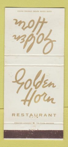 Matchbook Cover - Golden Horn Restaurant Phoenix AZ 30 Strike