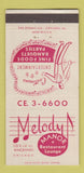 Matchbook Cover - Melody Manor Restaurant Chicago IL 30 Strike