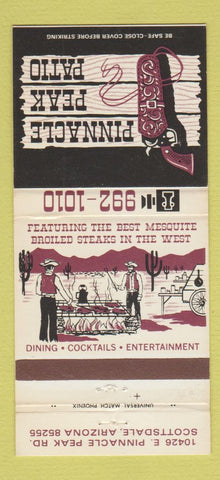 Matchbook Cover - Pinnacle Peak Patio Scottsdale AZ 30 Strike
