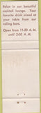 Matchbook Cover - Shoreham Hotel Washington DC WEAR