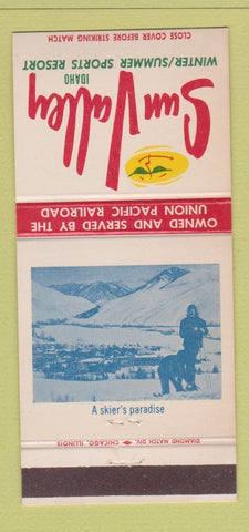 Matchbook Cover - Sun Valley ID Resort Union Pacific Railroad 30 Strike