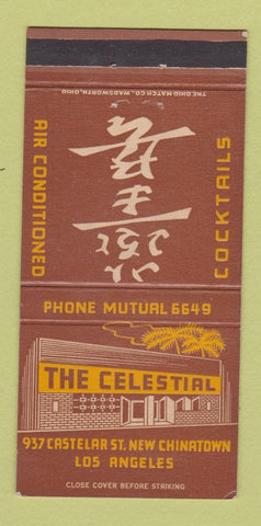 Matchbook Cover - Celestial Restaurant Los Angeles CA 30 Strike