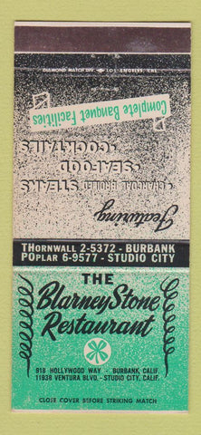 Matchbook Cover - Blarney Stone Restaurant Studio City Burbank CA 30 Strike