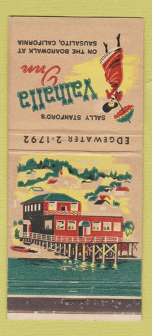 Matchbook Cover - Valhalla Inn Restaurant Sausalito CA girlie 21 Strike Feature