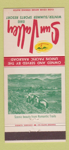 Matchbook Cover - Sun Valley ID Resort Union Pacific Railroad 30 Strike