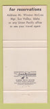 Matchbook Cover - Sun Valley ID Resort Union Pacific Railroad 30 Strike