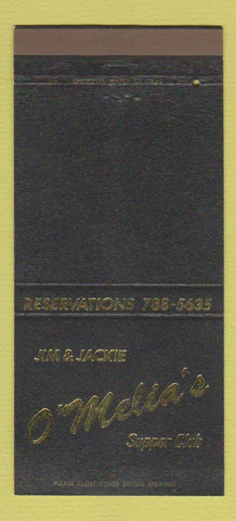 Matchbook Cover - Jim & Jackie O'Melia's Supper Club Rock Island IL 30 Strike