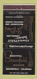 Matchbook Cover - Broomfield Manor Colorado WEAR 30 Strike