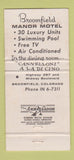 Matchbook Cover - Broomfield Manor Colorado WEAR 30 Strike