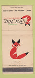 Matchbook Cover - John Yervant's Fox Hill Restaurant Ridgefield CT 30 Strike