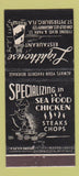 Matchbook Cover - Lighthouse Restaurant St Petersburg FL 21 Strike Feature
