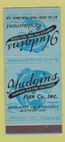 Matchbook Cover - Hudgins Restaurant Seafood West Palm Beach FL 30 Stick