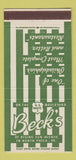 Matchbook Cover - Beck's Restaurant Philadelphia PA 30 Strike