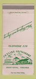 Matchbook Cover - Skyline Restaurant Front Royal VA 30 Strike