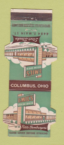 Matchbook Cover - Emil's Steer Inn Columbus OH Contour