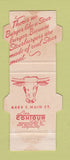 Matchbook Cover - Emil's Steer Inn Columbus OH Contour