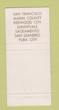 Matchbook Cover - Zim's Hamburgers Christmas San Francisco CA 30 Strike