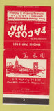 Matchbook Cover - Pagoda Inn Chinese Restaurant Fort Wayne IN 30 Strike