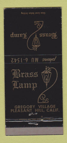 Matchbook Cover - Brass Lamp Pleasant Hill CA 30 Strike