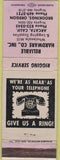 Matchbook Cover - Reliable Harware Arcata CA Brookings OR