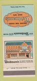 Matchbook Cover - Weidmann's Restaurant Meridian MS 30 Strike