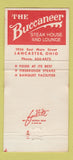 Matchbook Cover - Buccaneer Steak House Lancaster OH WEAR 30 Strike