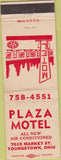 Matchbook Cover - Plaza Motel Youngstown OH