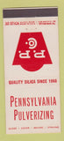 Matchbook Cover - Pennsylvania Pulverizing Pittsburgh PA 30 Stick